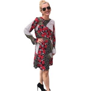 Libby Edelman Floral Patchwork Dress